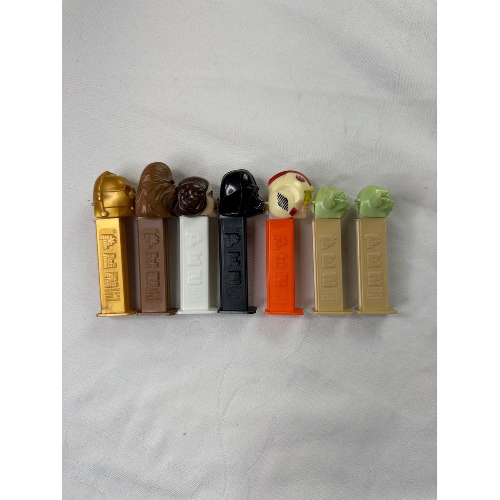 Star Wars Pez Dispenser Lot of 7 Yoda Darth Vader Princess Leia Chewbacca C-3PO - Picture 7 of 16